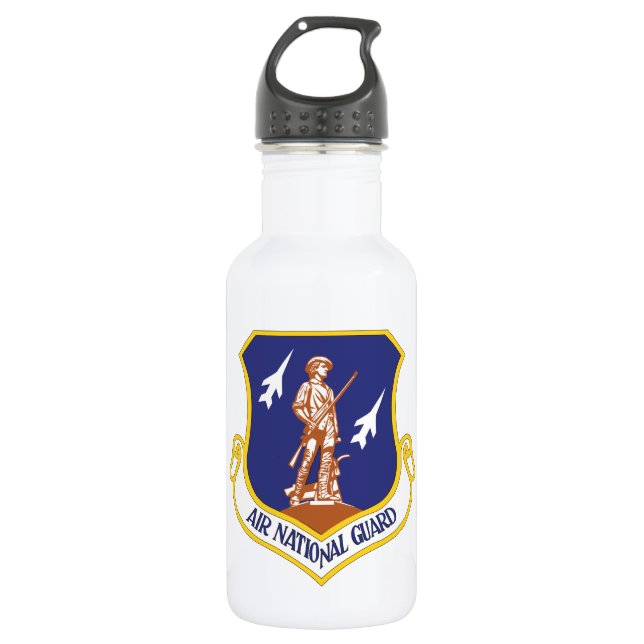 Air National Guard Military Veteran Stainless Steel Water Bottle (Front)