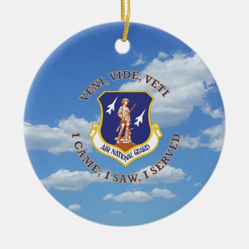 Air National Guard Shield Ceramic Ornament
