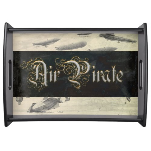 Air Pirate Steampunk Neo_Victorian Zeppelin Serving Tray