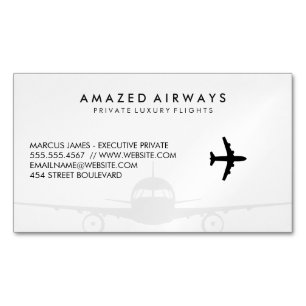 Air Plane Flights Business Card Magnet