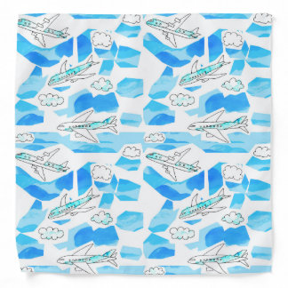 Air plane hand drawn illustration bandana
