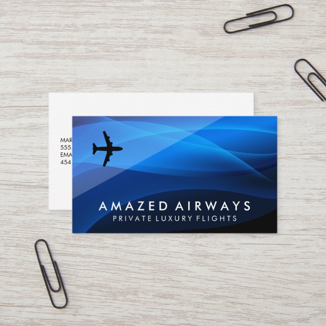 Air Plane Logo | Traveling Business Card (Front/Back In Situ)