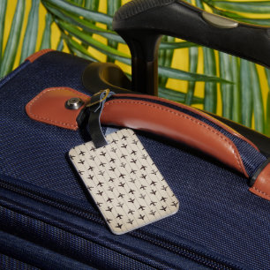 Air Plane Patterned Luggage Tag