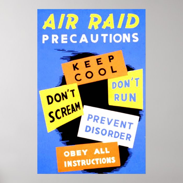 Air Raid Precautions Print