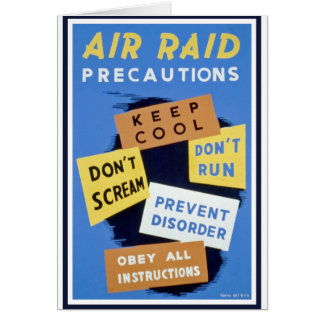 Air raid precautions sign (1943) cards