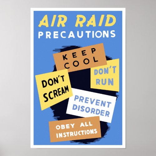 Air Raid Precautions __ WWII Poster