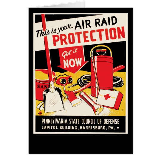 Air Raid Protection Card