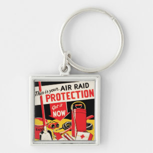 Air Raid Protection Keychain