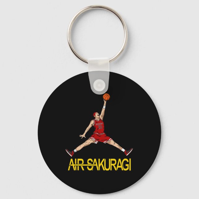 Air Sakuragi Anime Style Bysketbyll Design  Keychain (Front)
