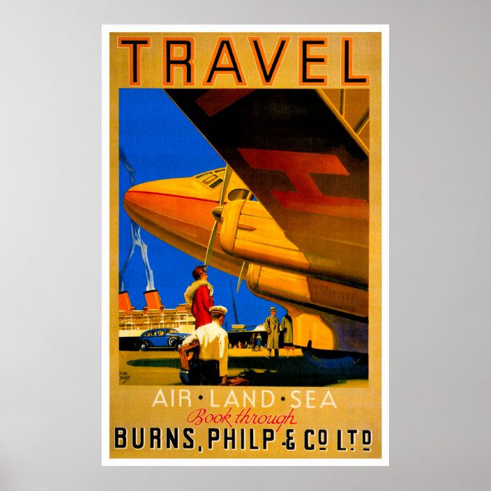 Air, Sea & Land Travel Poster | Zazzle.com