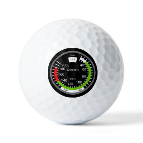 Air Speed Pilot Aviation Geek Golf Balls
