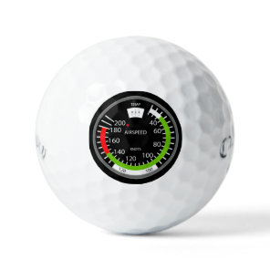 Air Speed Pilot Aviation Geek Golf Balls