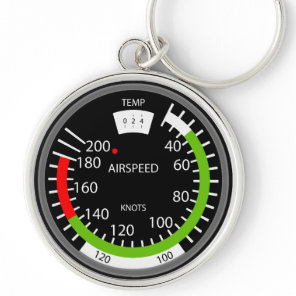 Air Speed Pilot Aviation Geek Keychain