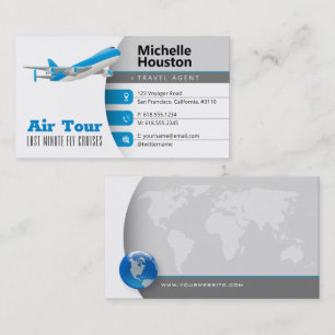 Air Tour   Travel Agent Business Card