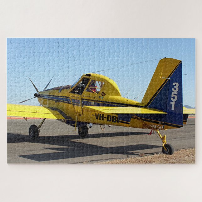 Air Tractor aircraft (yellow & blue) Jigsaw Puzzle (Horizontal)