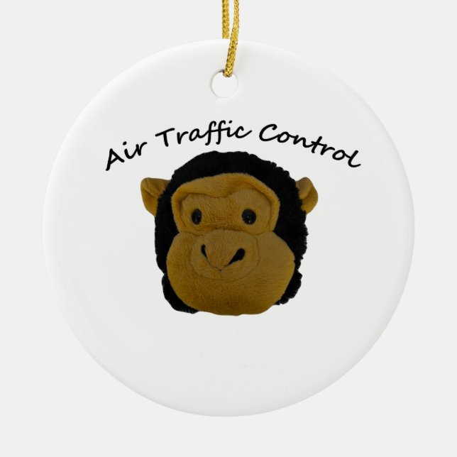 Air Traffic Control Accounts Department.Funny Gift Ceramic Ornament (Front)