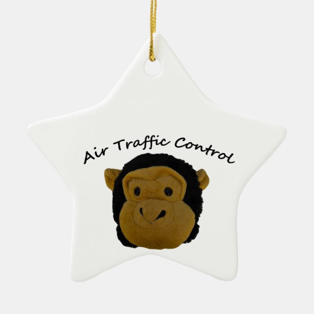 Air Traffic Control Funny Gifts for Work Mates. Ceramic Ornament (Front)