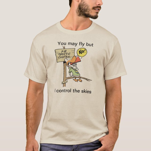 Air Traffic Control Skies Cartoon Shirt  (Front)