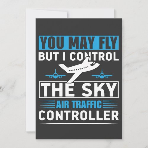 Air Traffic Controller Airport Funny Quote Invitation