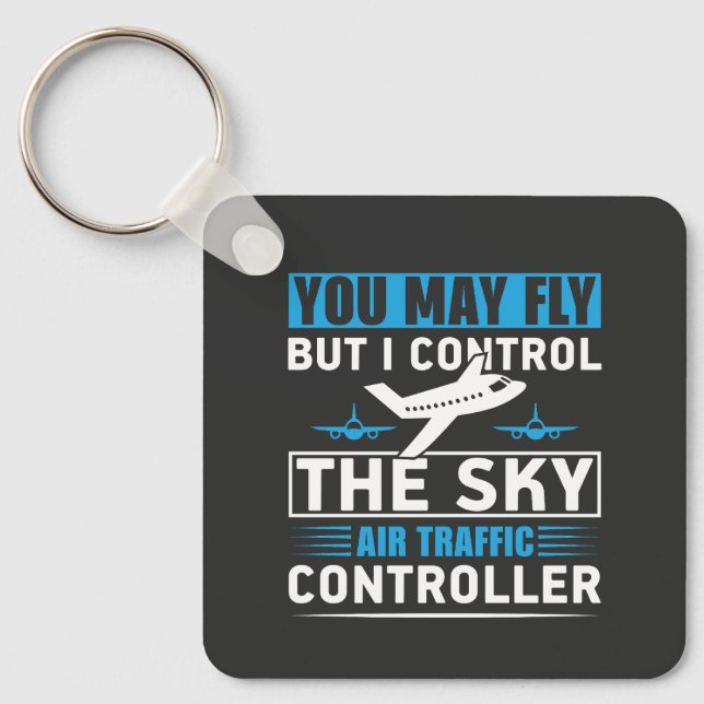 Air Traffic Controller Airport Funny Quote Keychain (Front)
