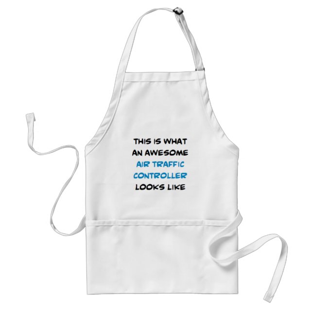 air traffic controller, awesome adult apron (Front)
