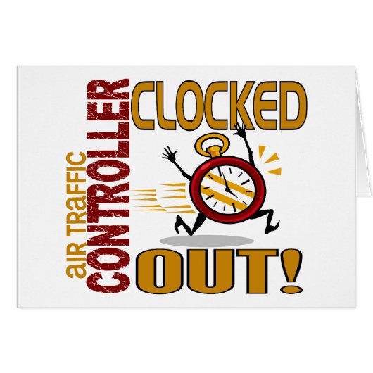 Air Traffic Controller Clocked Out Cards (Front Horizontal)