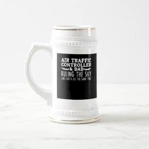 Air Traffic Controller Dad Daddy Flight Control Beer Stein
