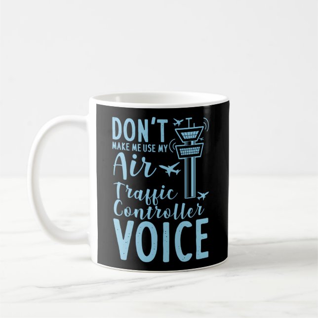 Air Traffic Controller For Airport Controller Voic Coffee Mug (Left)