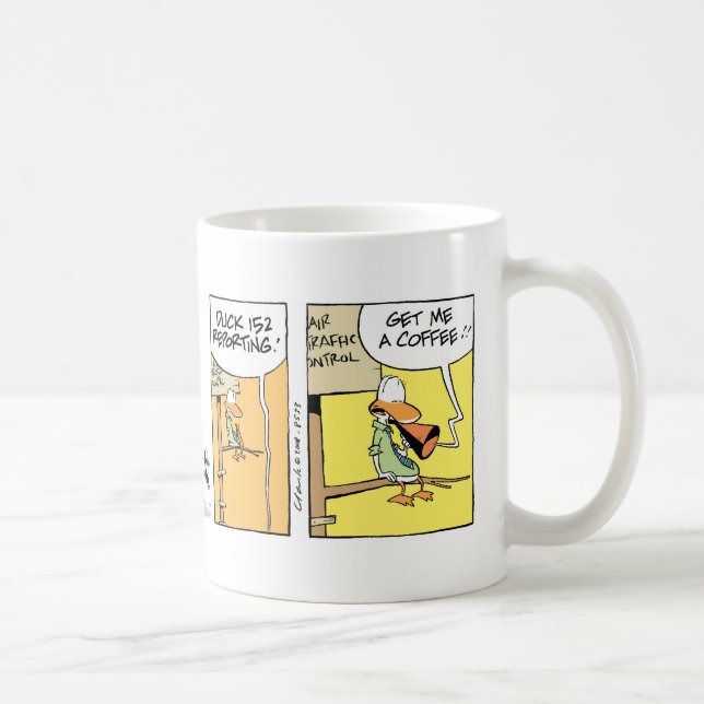Air Traffic Controller Funny Coffee Cartoon Coffee Mug (Right)