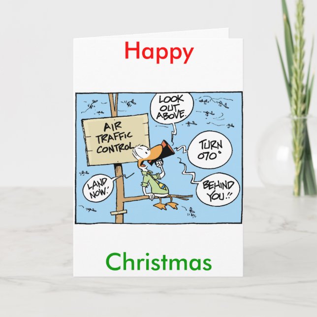 Air Traffic Controller Happy Christmas Card (Front)