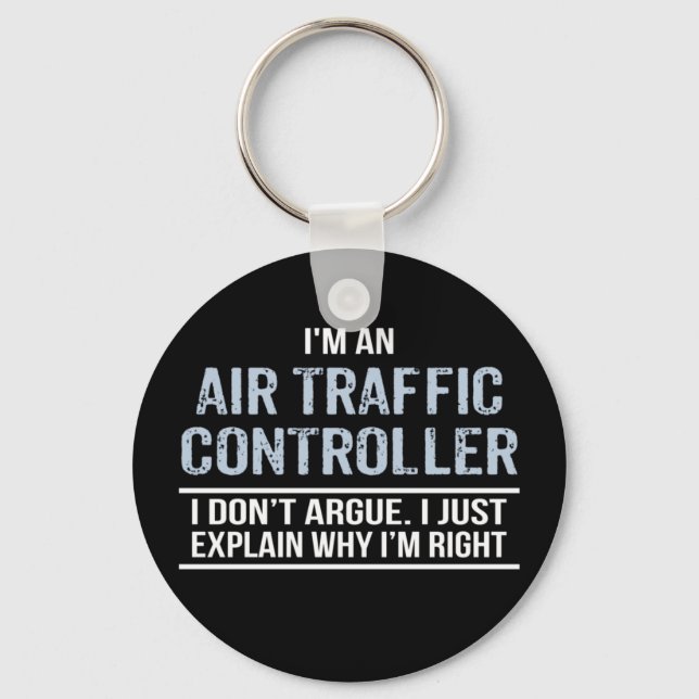 Air Traffic Controller Humor Keychain (Front)
