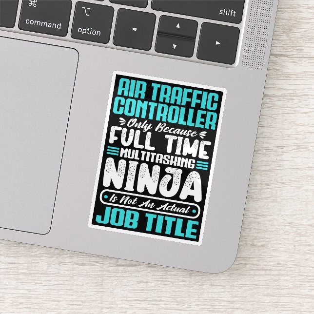 Air Traffic Controller Job Title Profession Funny Sticker (Detail)