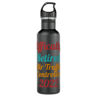 air-traffic-controller Official Retired 2022 funny Stainless Steel Water Bottle