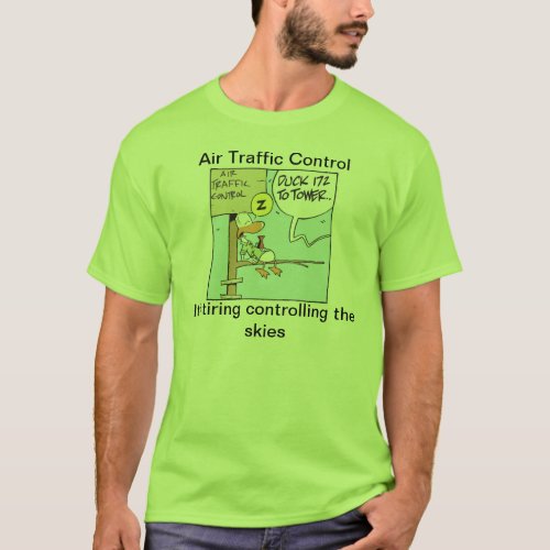 Air Traffic Controller Sleep Cartoon Shirt