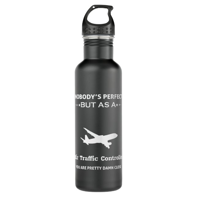 Air Traffic Controller Stainless Steel Water Bottle (Front)