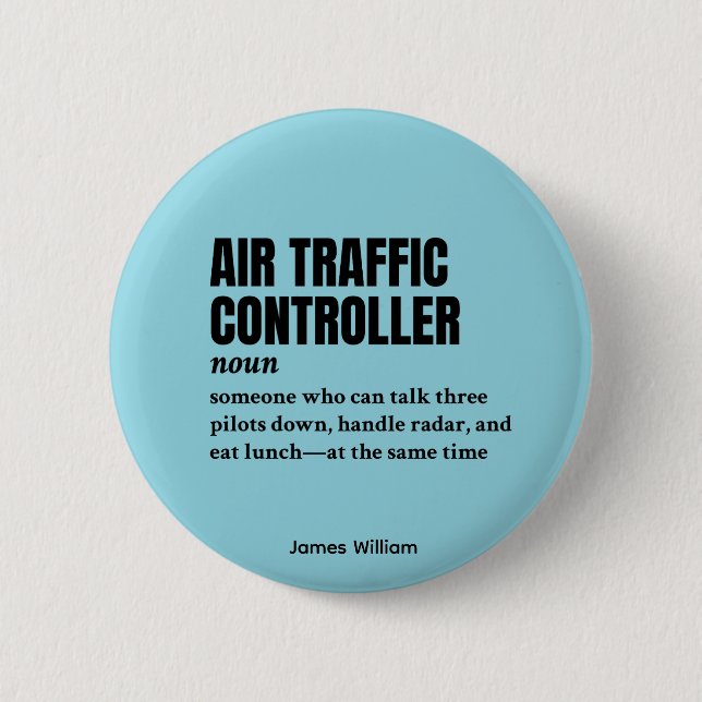 Air Traffic Controller – Tower Humor Definition Button (Front)