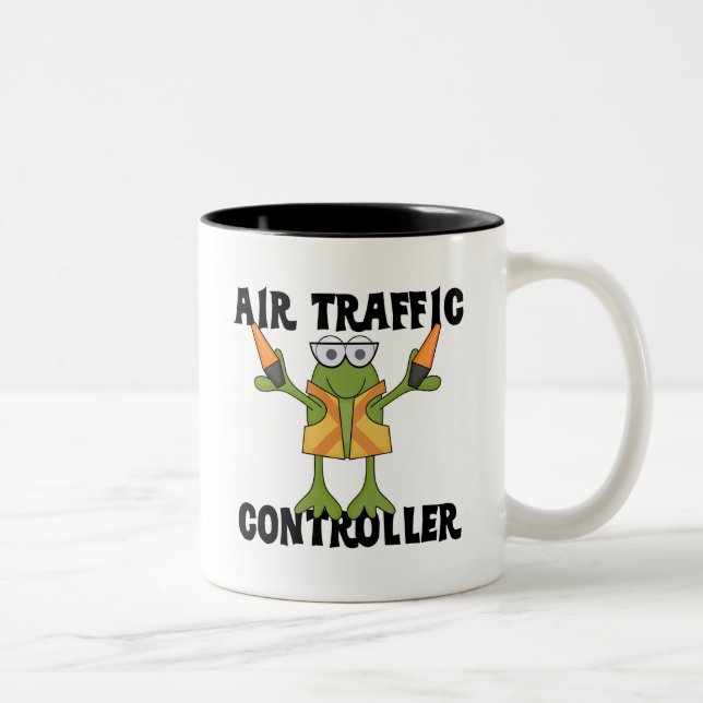 Air Traffic Controller Tshirts and Gifts Two-Tone Coffee Mug (Right)