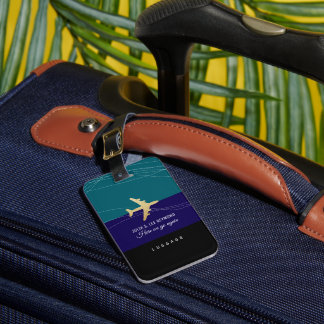 Air Travel Bags Identifier Classy Blue Luggage Tag