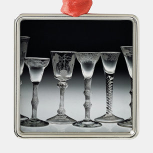 Air-twist glasses, 1750-60 metal ornament