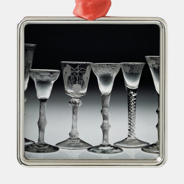 Air-twist glasses, 1750-60 metal ornament (Front)