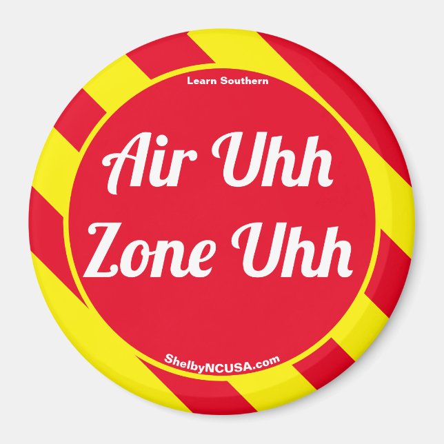 Air Uhh Zone Uhh Red/Yellow Magnet (Front)