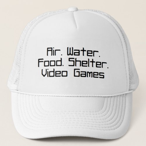 air water video games trucker hat
