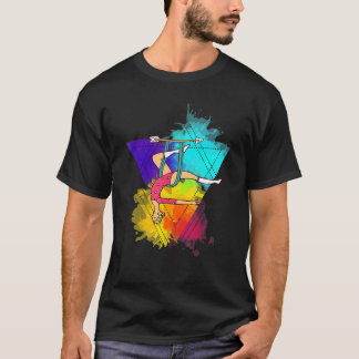 Air Yoga Acrobatics Aerialist Colorful Aerial Yoga T-Shirt