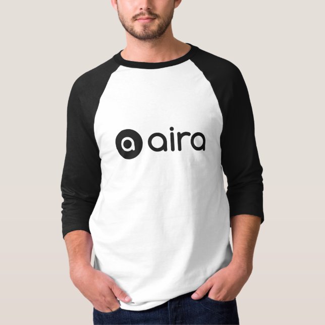 Aira Logo Men's Basic 3/4 Sleeve Raglan T-Shirt (Front)