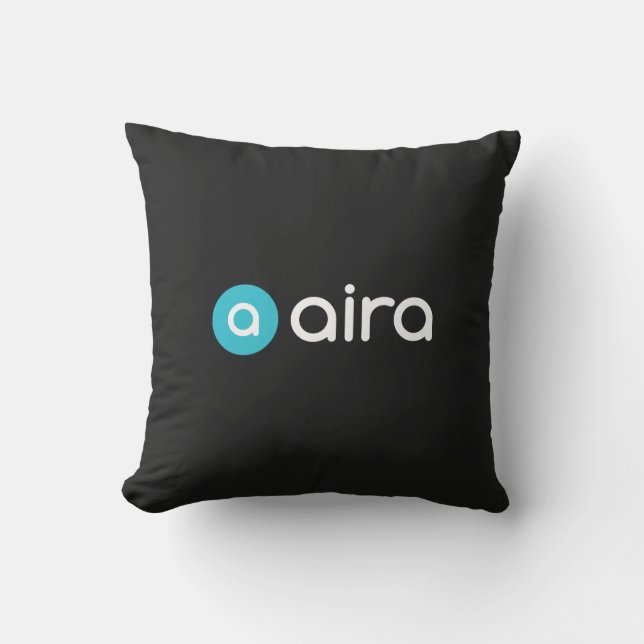 Aira Logo Throw Pillow (Front)