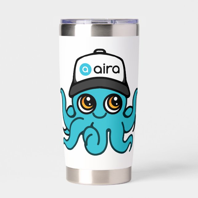 Aira Mascot Stainless Steel Tumbler - Octopus (Front)