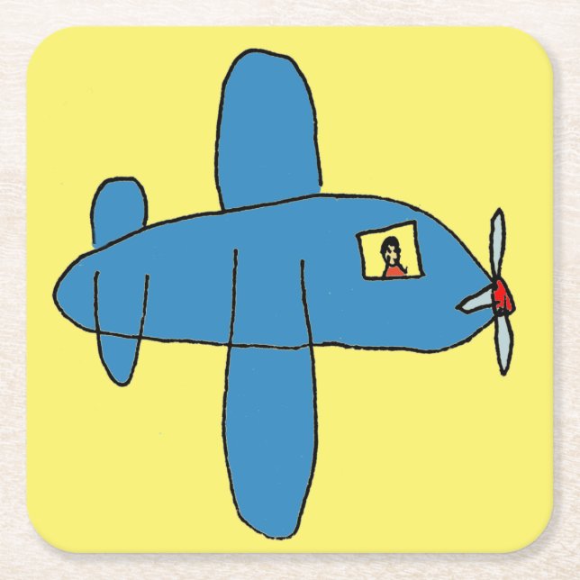 Airbeep Colorized T-Shirt Square Paper Coaster (Front)