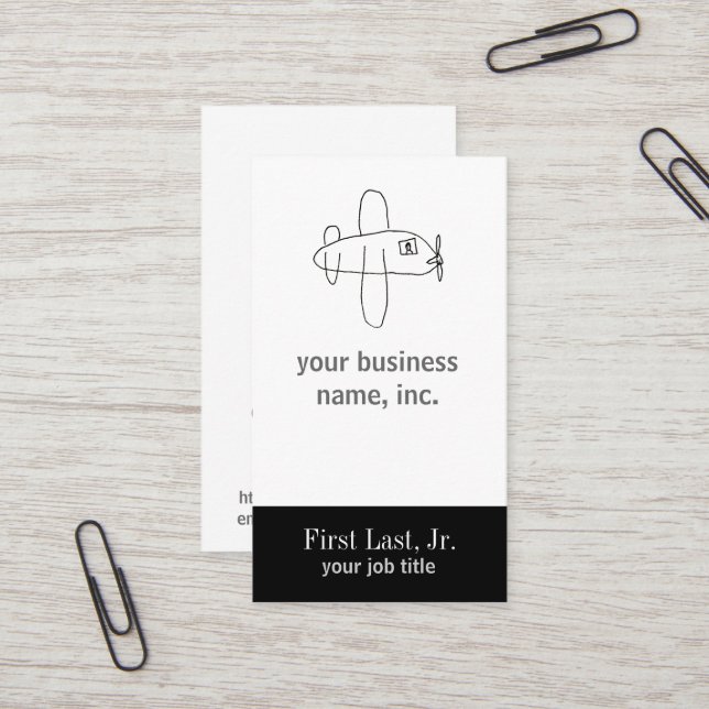 Airbeep [pilot, airport, airplane] business card (Front/Back In Situ)