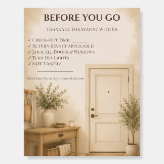Airbnb Checkout Checklist Before You Go Sign