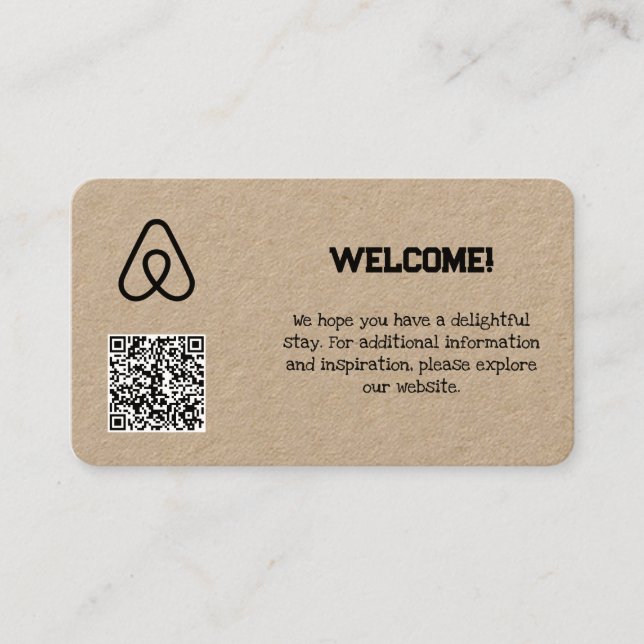 Airbnb Custom QR Business Card (Front)